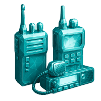 Low-poly 3D Motorola Solutions (MSI) stock icon with a stylized radio antenna, symbolizing telecom and connectivity.