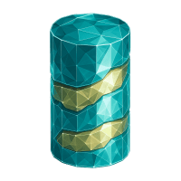 Low-poly 3D Wesdome Gold Mines (WDO.TO) stock icon with a stylized gold nugget, symbolizing mining and materials.