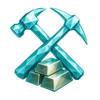 Low-poly 3D Dundee Precious Metals (DPM.TO) stock icon with a stylized gold ingot, symbolizing mining and materials.