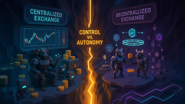 Low-poly Stoxcraft crypto illustration, representing assessing blockchain risks and protecting digital assets with smart security habits.