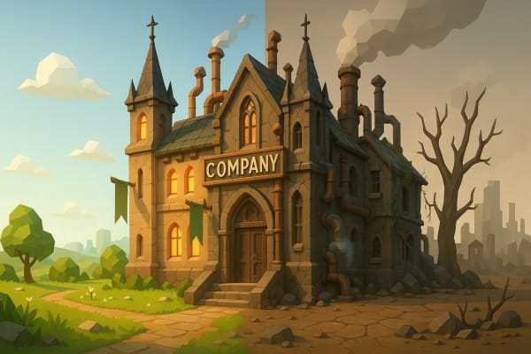 Low-poly bull using a checklist to rebalance holdings, representing rebalancing, discipline, and portfolio maintenance.