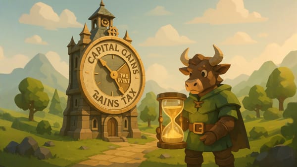 Low-poly bull tracing trend lines on a chart tower, representing trend analysis, support and resistance, and market timing.