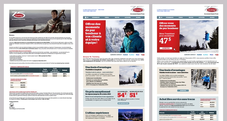 Tremblant Skimax campaign