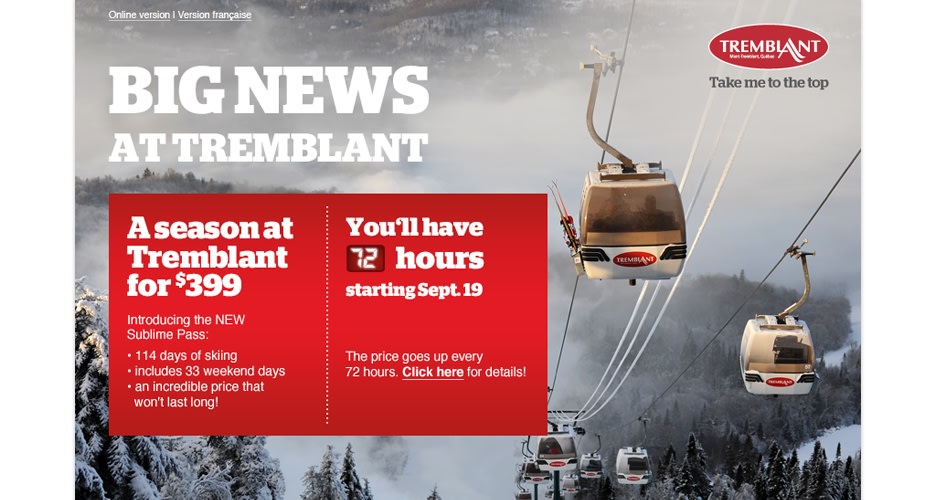 Tremblant Sublime Pass Launch