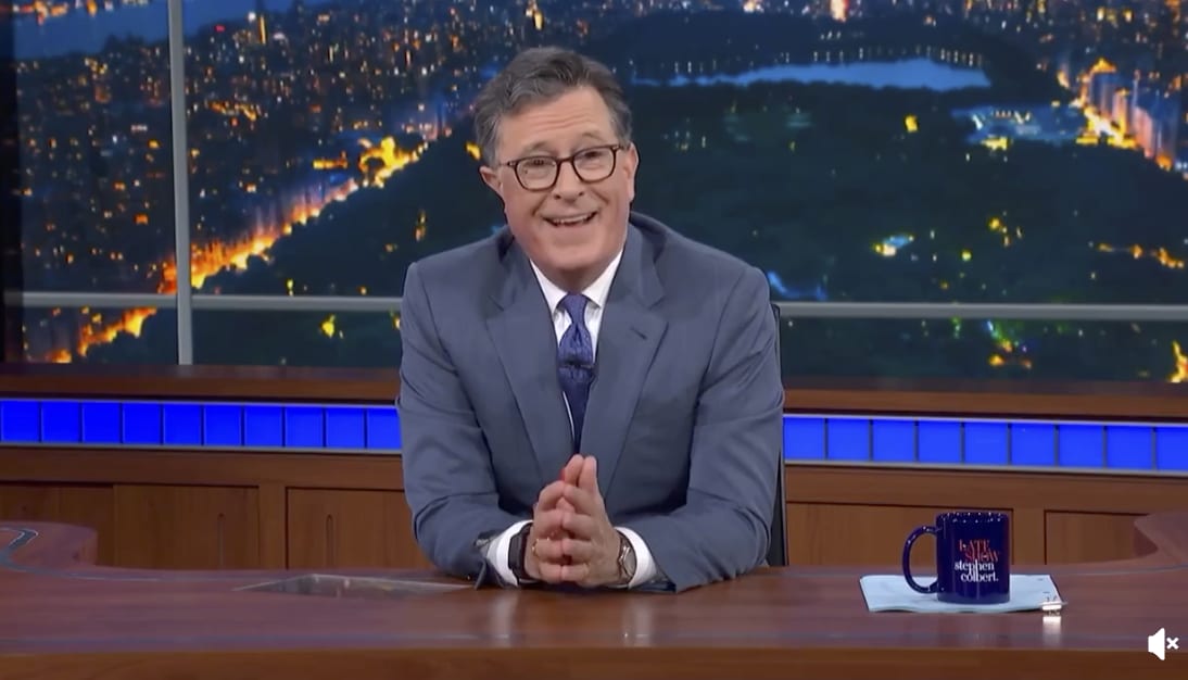 Stephen Colbert announced to his audience that his show has been cancelled.