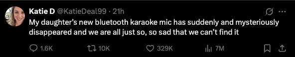 My daughter’s new bluetooth karaoke mic has suddenly and mysteriously disappeared 