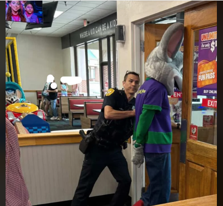Chuck E got arrested at my local Chuck E Cheese