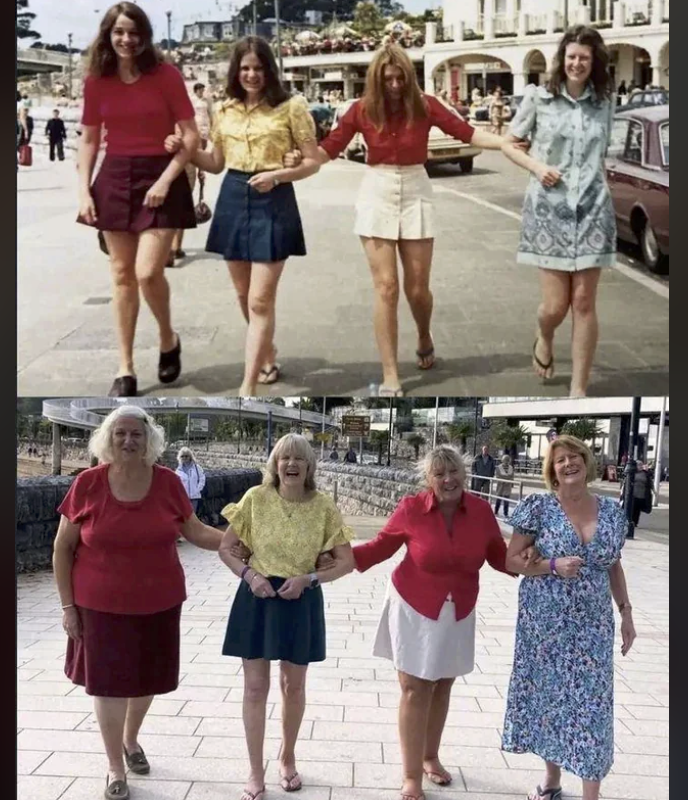 Friends recreate photo from 1972