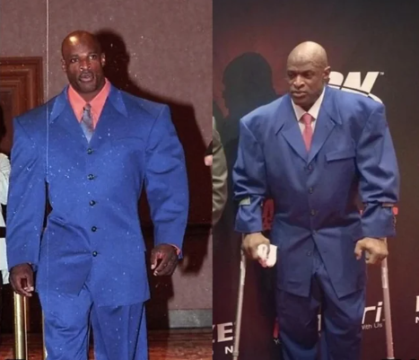 Mr. Olympia Ronnie Coleman Then vs Now Wearing the Same Suit.