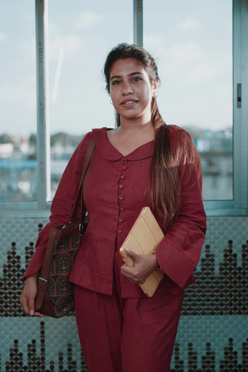 Raktima - Maroon Tailored Co-ord Set