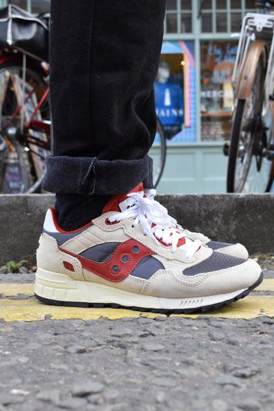 Red Mens Shadow 5000 Vintage Trainers