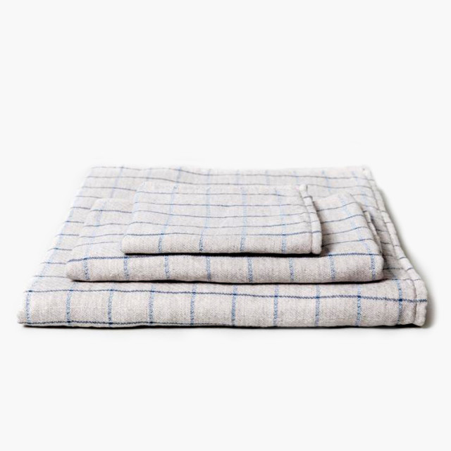 Lattice Linen Imabari Towel Charcoal / Hand Towel (M)