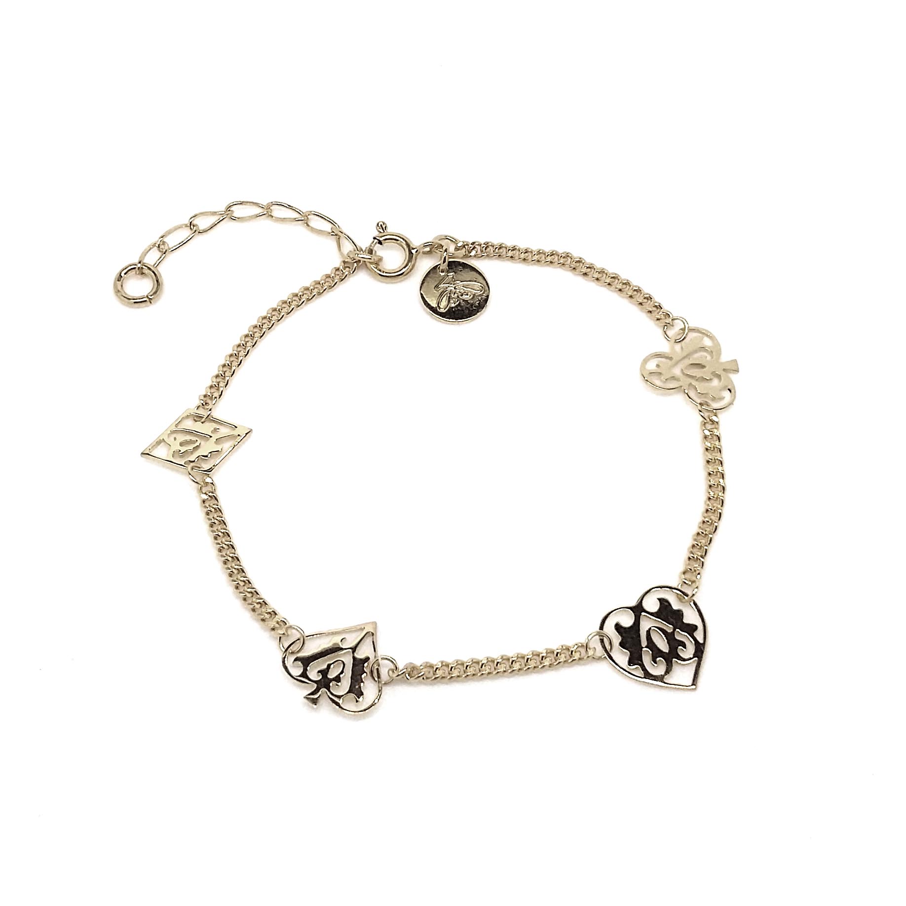 Silver Four Aces Bracelet