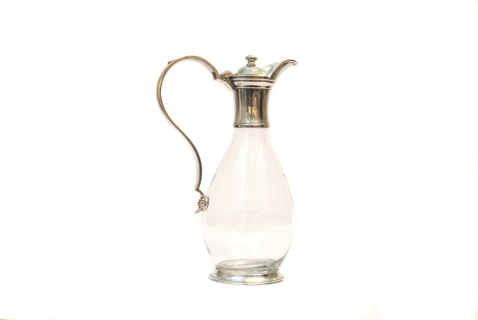 Italian Pewter and Glass Claret Jug