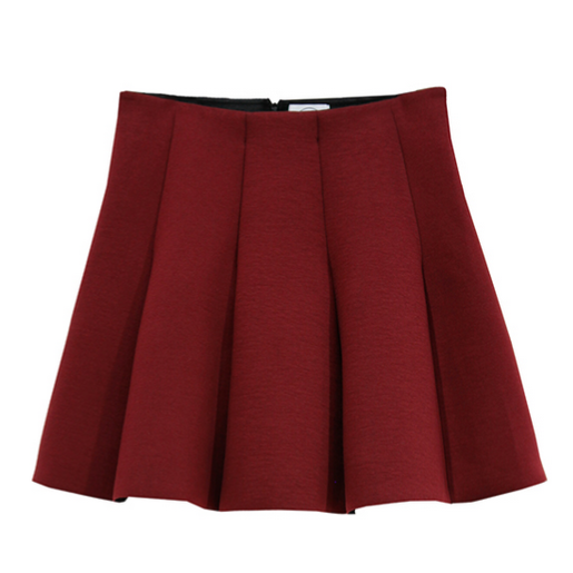 Outstanding Ordinary  Burgundy Skater Skirt