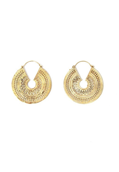 Trouva: Sun Dial Earrings Gold Small