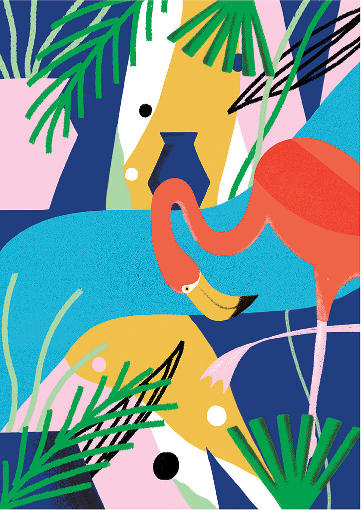 Dowse Flamingo Print