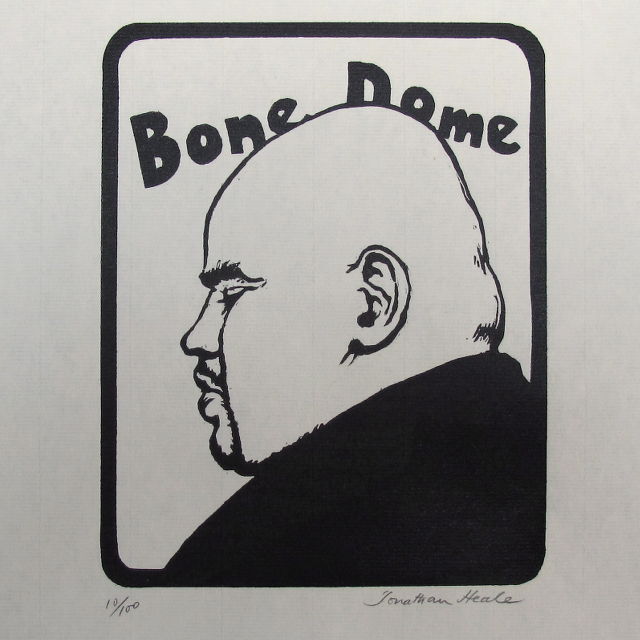 Jonathan Heale Woodcuts Modern Men’s Hairdos - Bone Dome