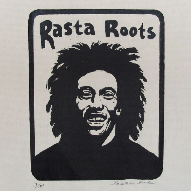 Jonathan Heale Woodcuts Modern Men’s Hairdos - Rasta Roots