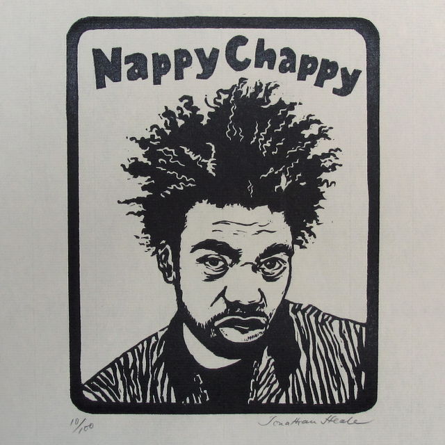 Jonathan Heale Woodcuts Modern Men’s Hairdos - Nappy Chappy