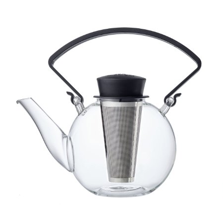 QDO Glass Teapot Black Handle