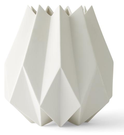 AUDO COPENHAGEN Folded Vase Tall White