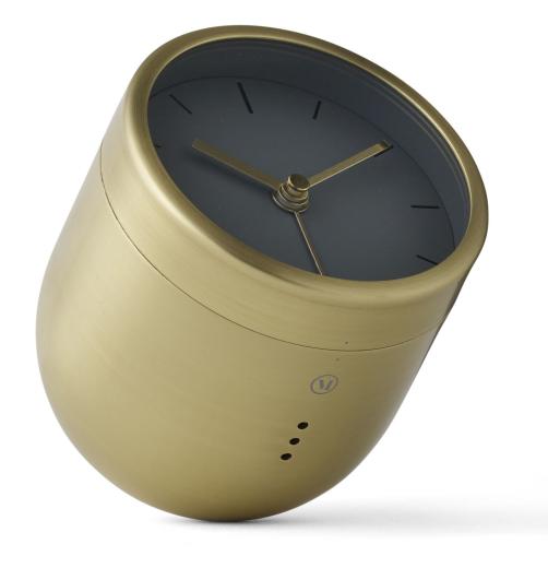 AUDO COPENHAGEN Brushed Brass Norm Tumbler Alarm Clock