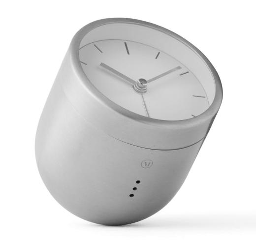 AUDO COPENHAGEN Norm Tumbler Alarm Clock - Brushed Steel