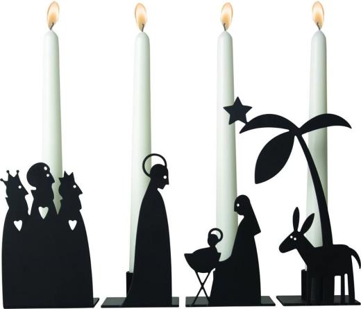 Pluto Produkter Metal Nativity Candleholder Set