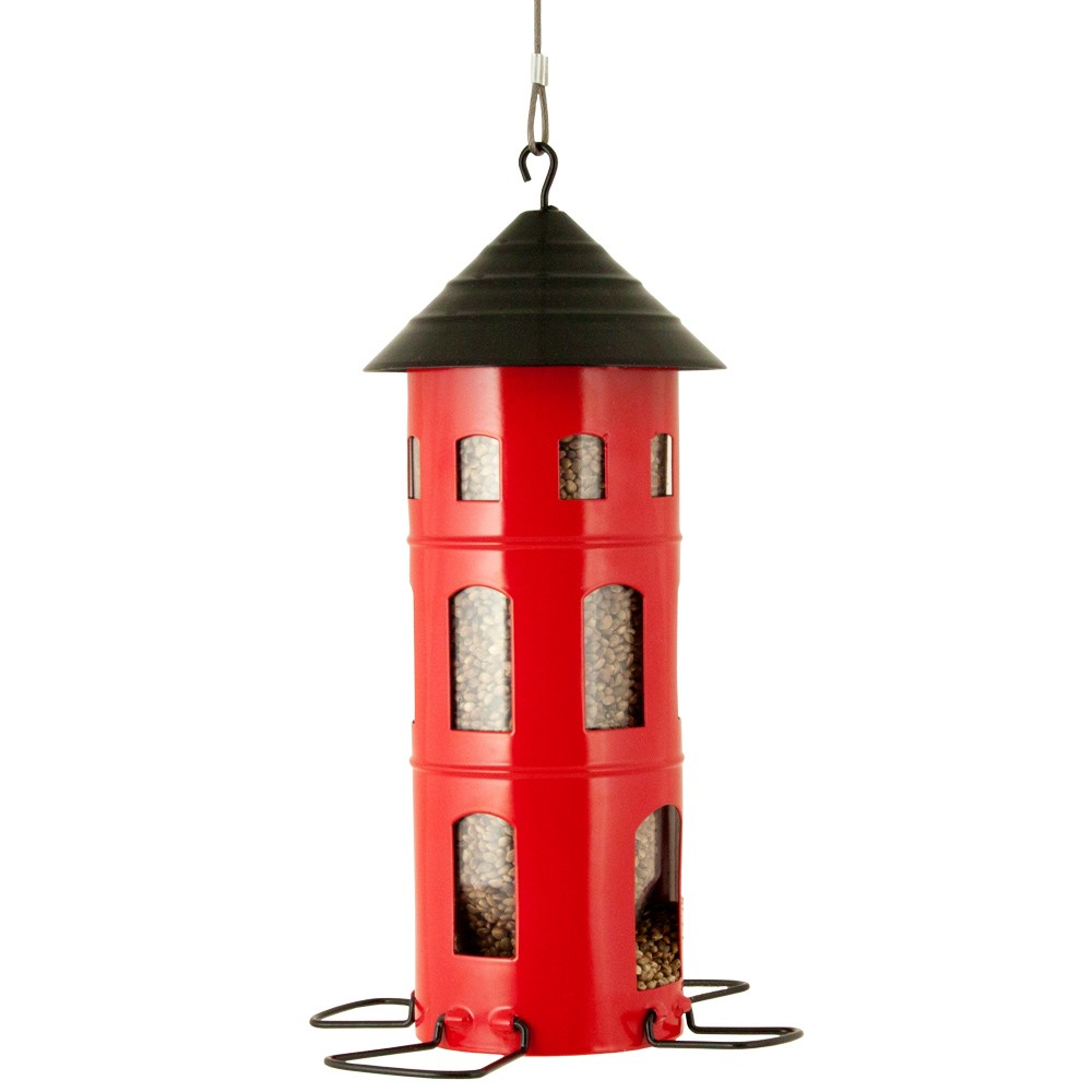 Trouva Red Swedish Combi Seed Bird Feeder