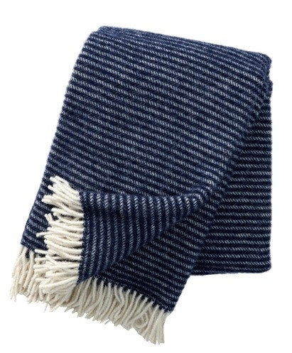 Trouva: Klippan Ralph Navy Wool Blanket
