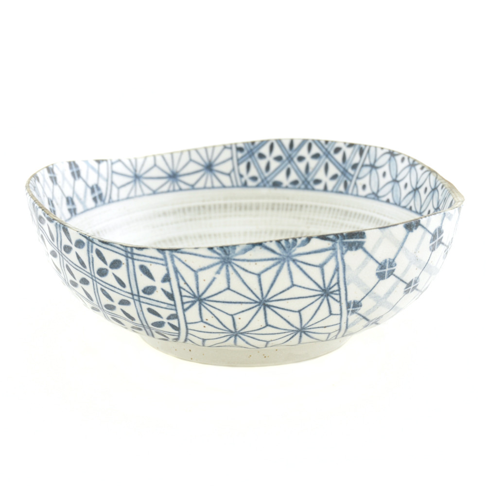 Sopha Diffusion SARL Geometric Ceramic Serving Bowl 