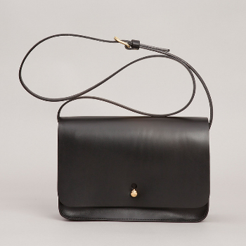 Trouva: Black Badger Leather Shoulder Bag