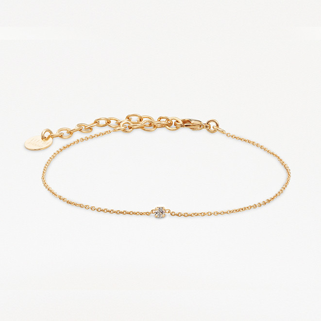 BDM Studio Gold Bracelet with Swarovski Crystal