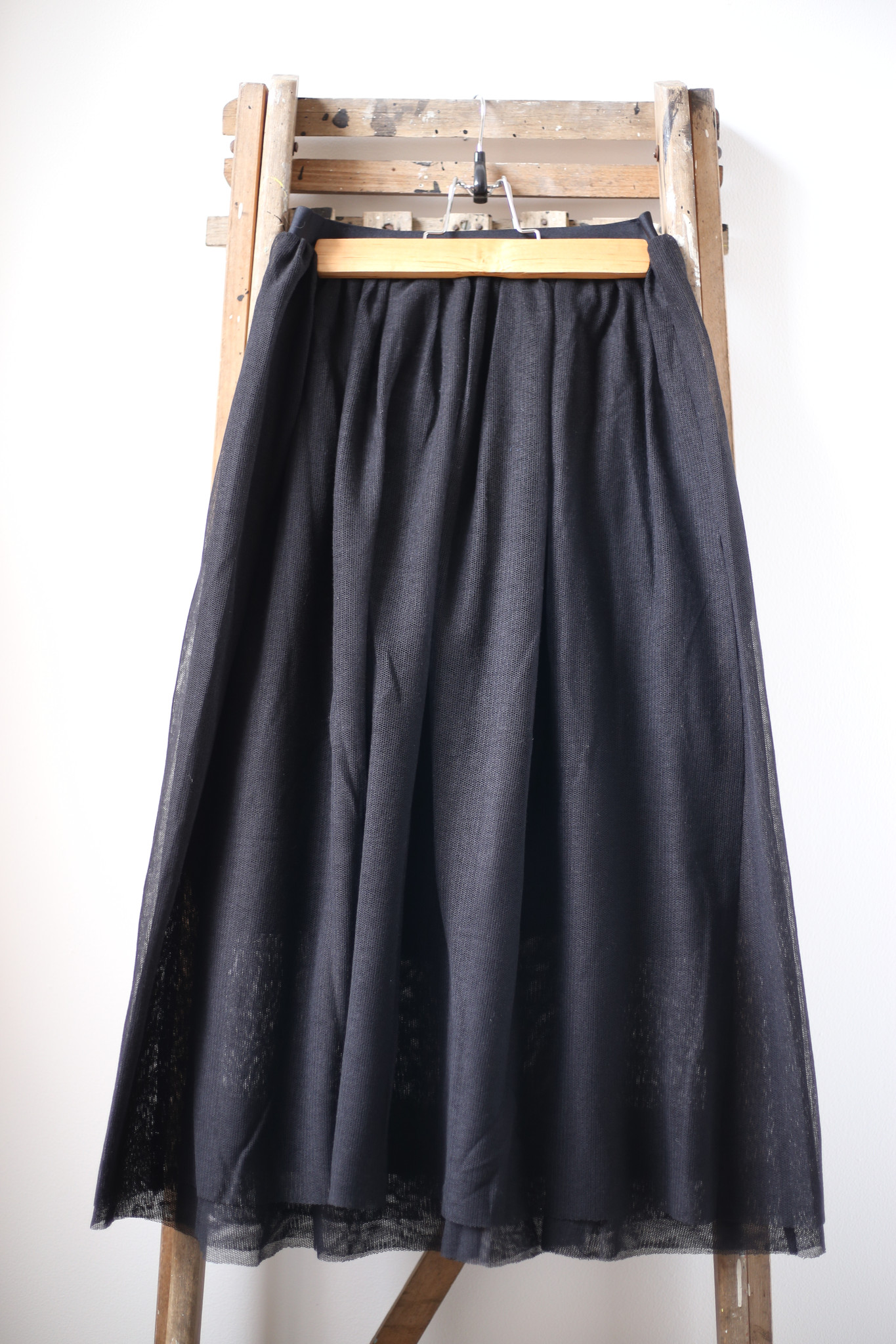 Trouva: Bellerose Hopla Smoky Black Mesh Skirt