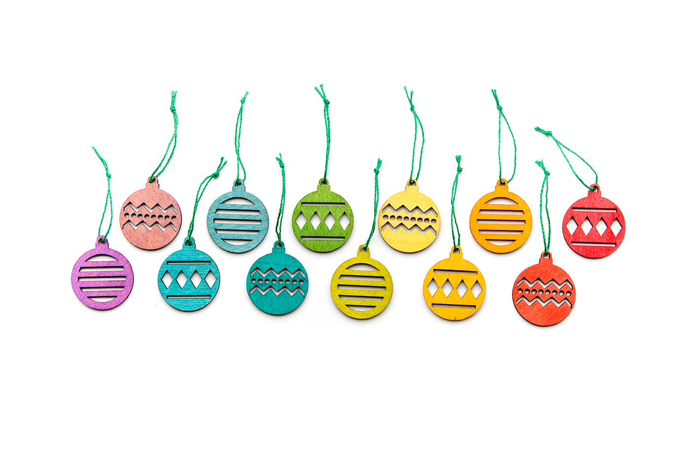 Design Ideas Set of 24 Alpine Bauble Ornaments  