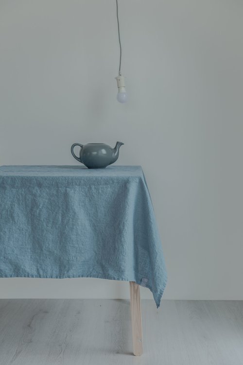 Swedish House Swedish Blue  Linen Tablecloth