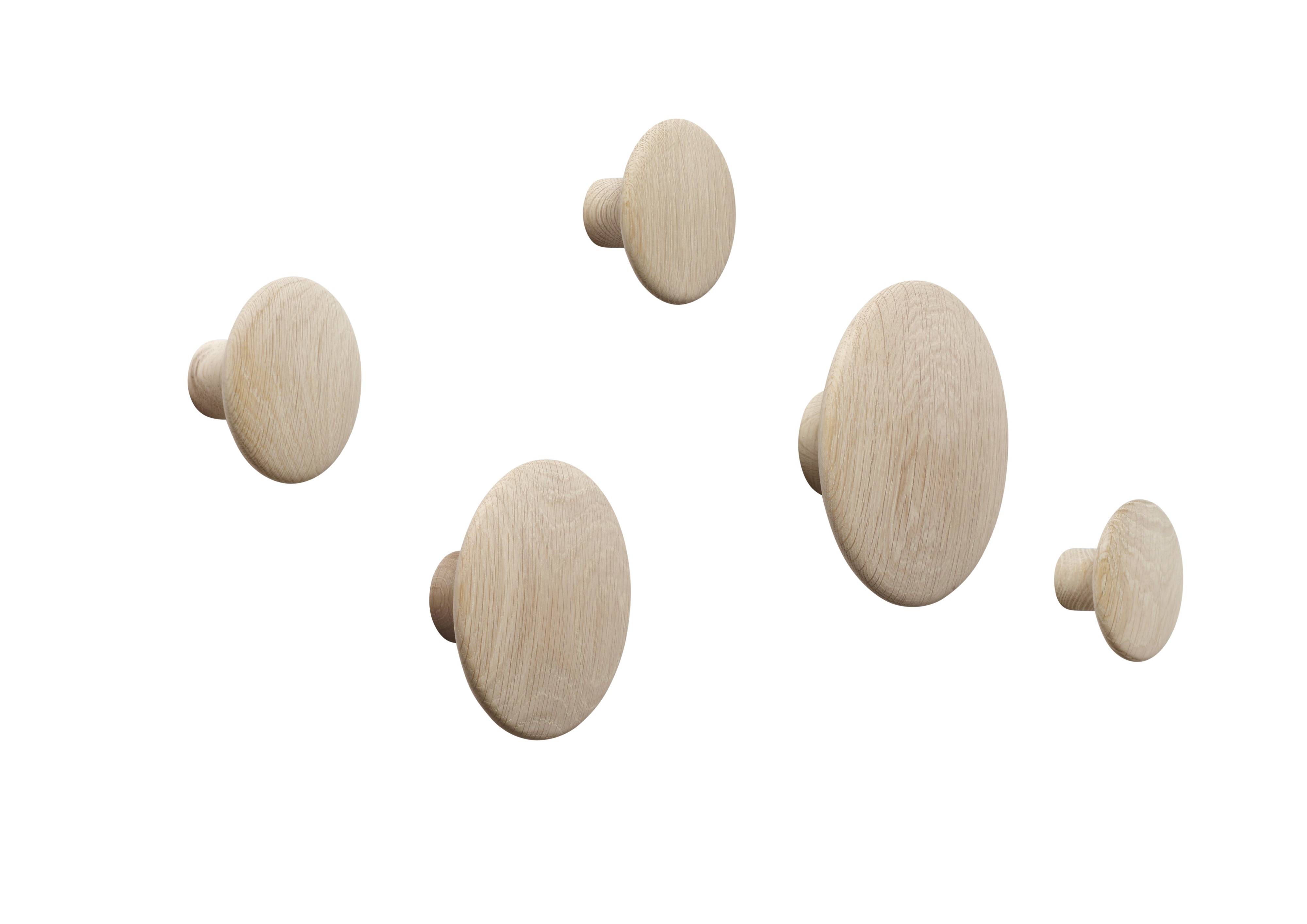 Muuto Oak DOTS (Pack of 5) Coat Hooks