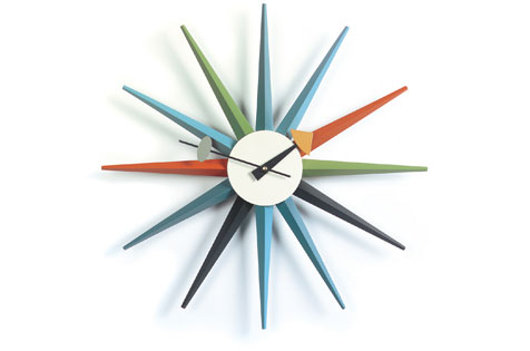 Vitra Multicolour SUNBURST Wall Clock 