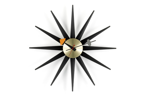 Vitra Black SUNBURST Wall Clock 