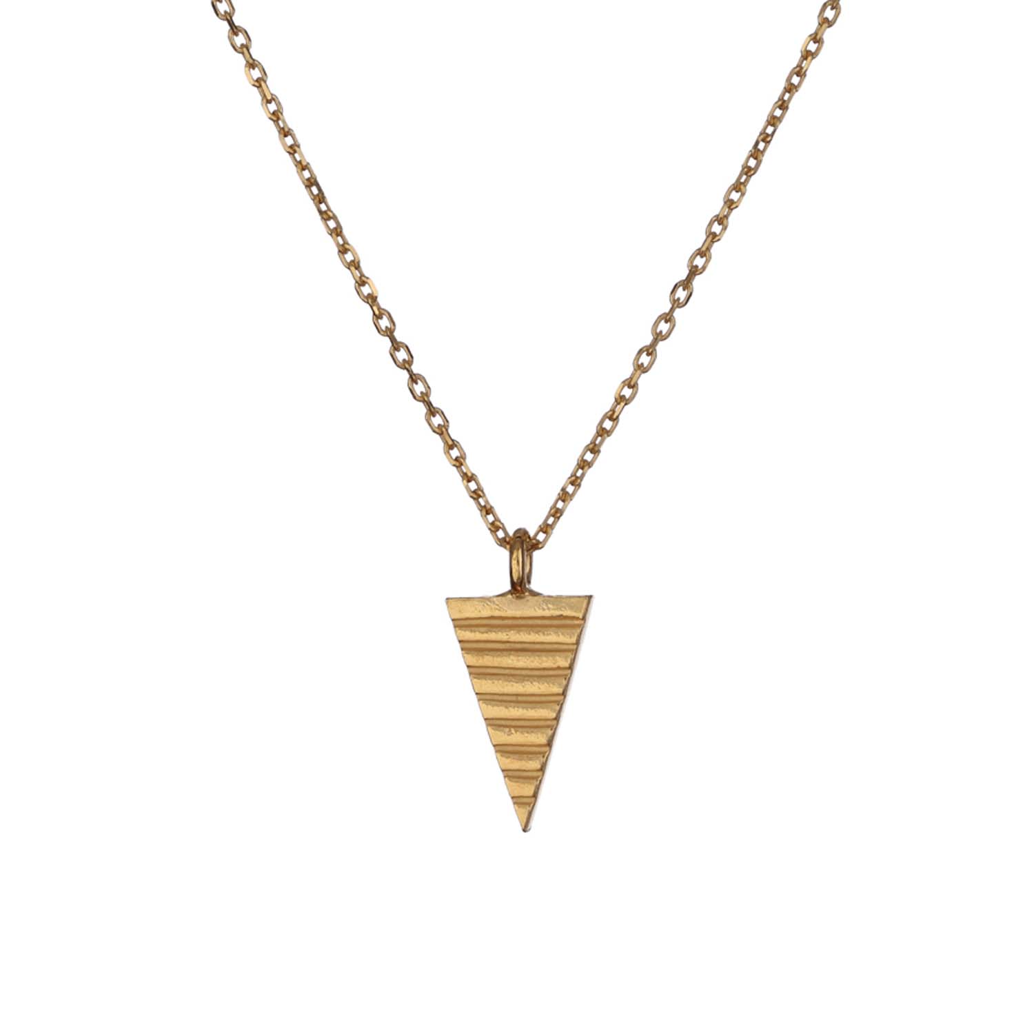 Dynasty Jewellery Tipi Triangle Pendant in gold