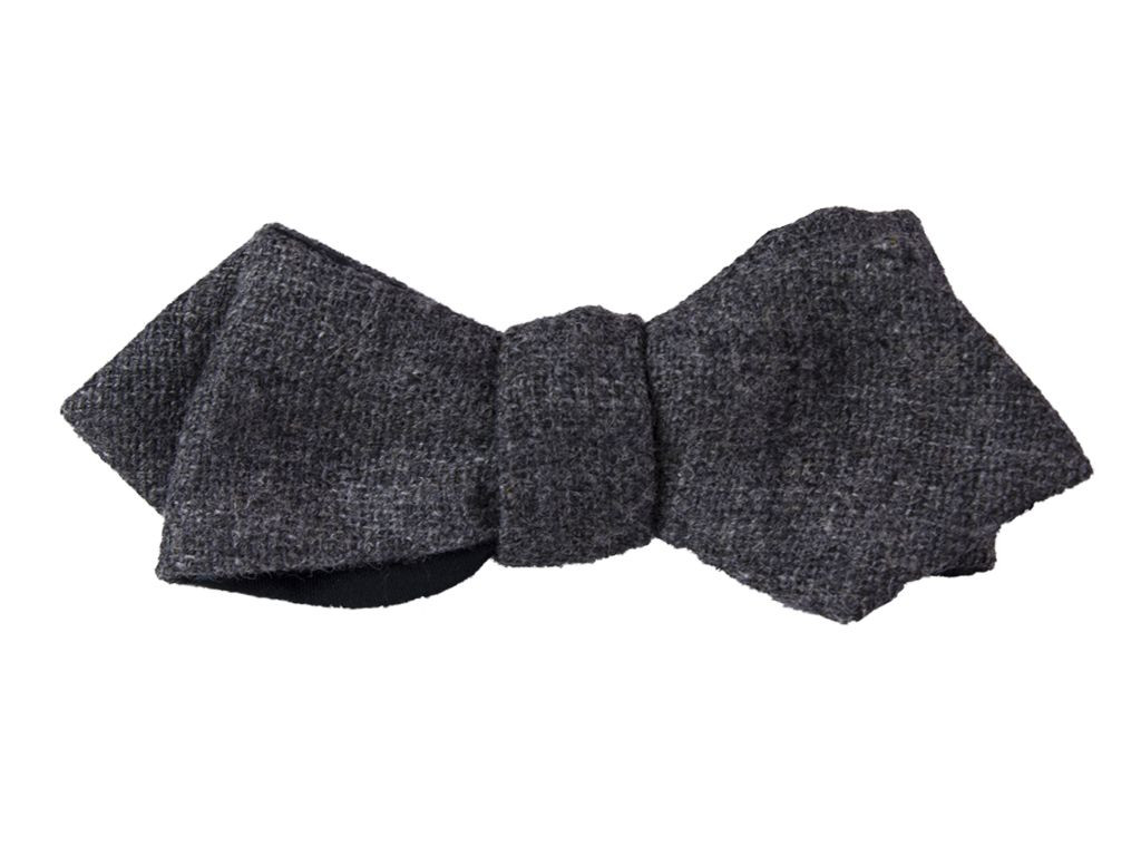 40 Colori Grey Wool Spencer Bow Tie