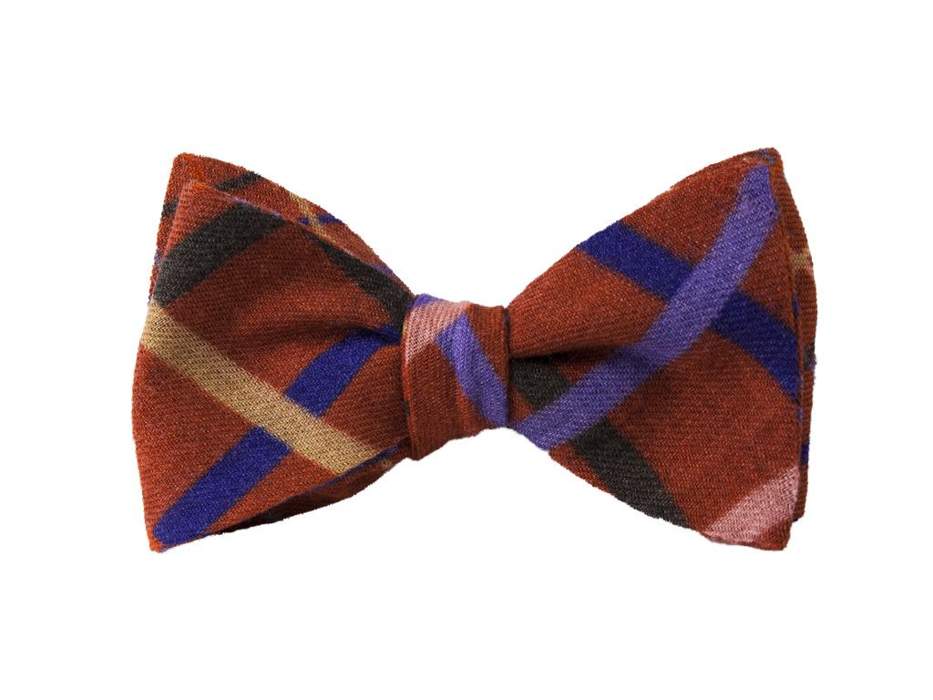 40 Colori Crisscross Printed Wool Butterfly Bow Tie