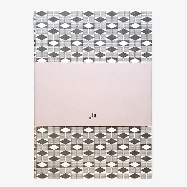 Grey Diamond Pattern Medium Notebook