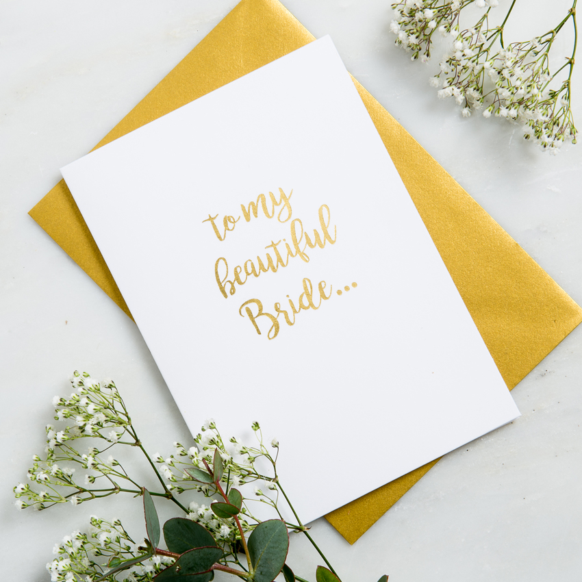 Posh Totty Designs Beautiful Bride Card