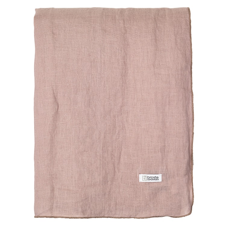 Broste Copenhagen Pink Eco Friendly Linen Tablecloth