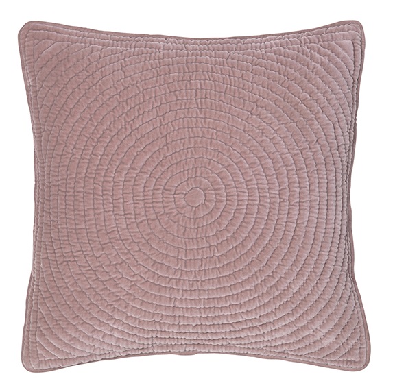 Broste Copenhagen Pink Velvet Quilted Cushion