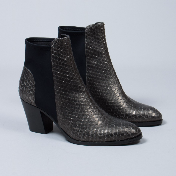 Trouva: Women's Pewter Snake Print Boots