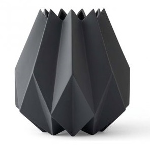 Menu Folded Vase Tall Carbon