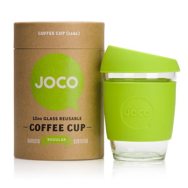 JOCO 12 Oz Joco Glass Lime Coffee Cup 